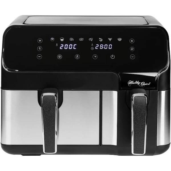 10L Digital Dual Zone Air Fryer w/ Dual Temperature Control