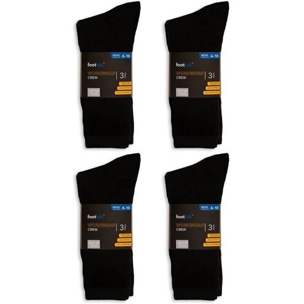 Mens 12 Pack Socks Workwear Crew, Acrylic