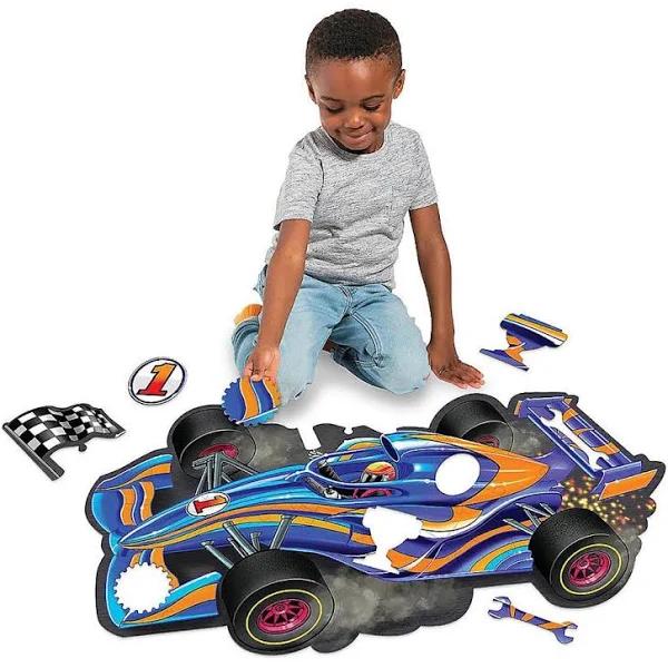 Racecar Shiny Floor Puzzle 48 Piece | Peaceable Kingdom