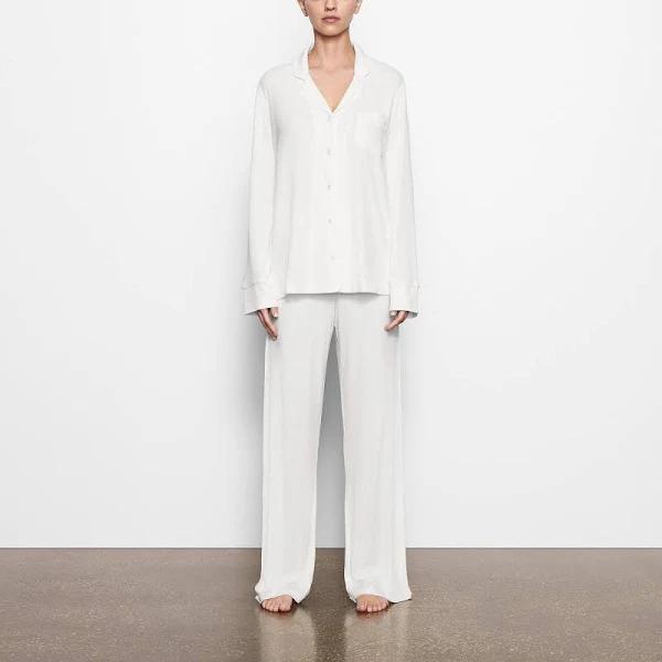 Skims White Shirt & Lounge Pants Set