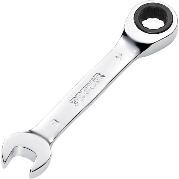 Draper 27851 Hi-Torq Metric Stubby Ratchet Combination Spanner 9mm