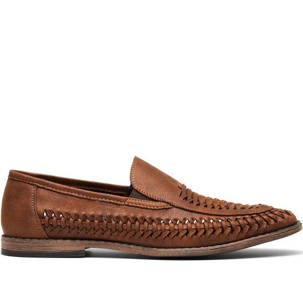 Uncut Shoes Lake Tan | Men's Huarache | Loafer | Slip On | Woven 7 / Chocolate