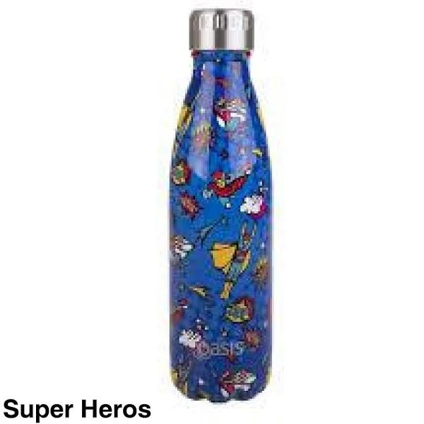 Oasis Stainless Steel Insulated Drink Bottle 500ml - Super Heroes