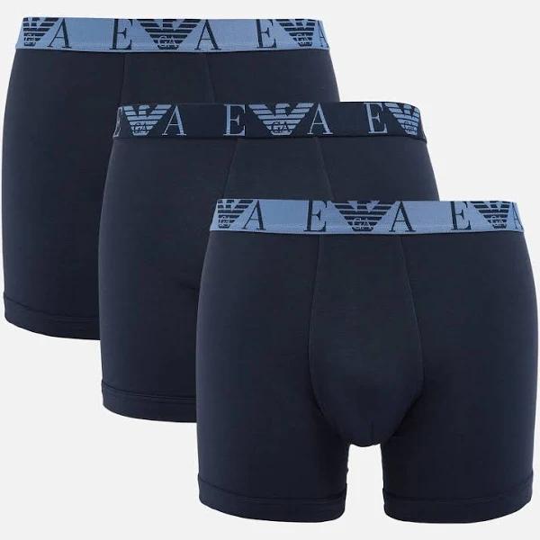 Emporio Armani Bold Monogram Logo 3 Pack Boxer - Navy Blue S