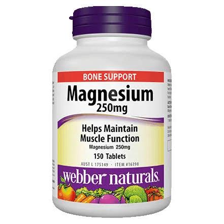 Webber Naturals Magnesium 250mg 150tablets