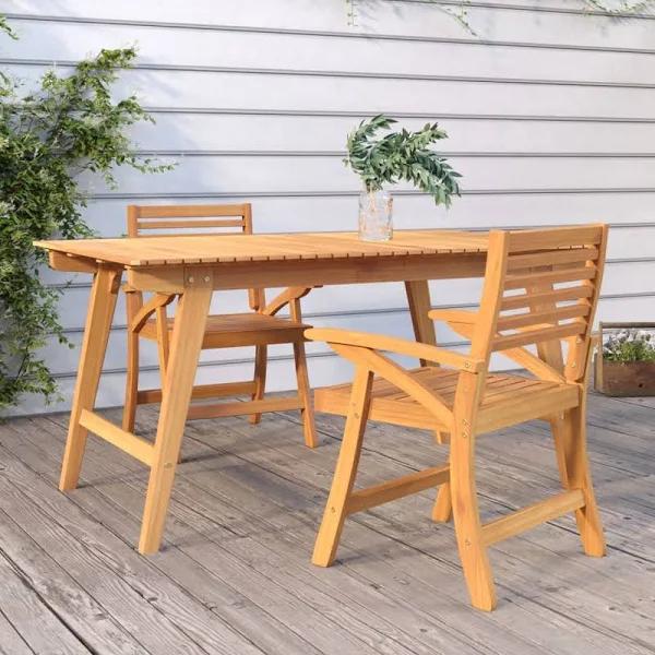 Garden Chairs 2 Pcs 58x58x87 cm Solid Wood Acacia vidaXL