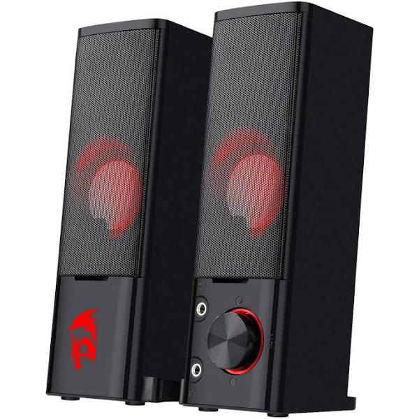 Redragon GS550 Orpheus PC Gaming Speakers, 2.0 Channel Stereo Desktop Computer Sound Bar With Compact Maneuverable Size, Headphone Jack, Quality