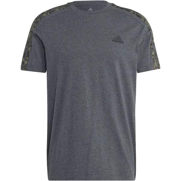 Adidas Mens Essentials 3-Stripes Tee Grey XS