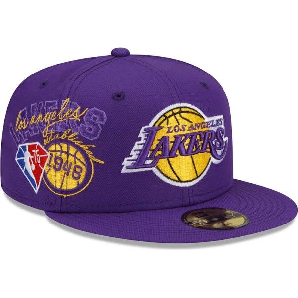 New Era Los Angeles Lakers Team Colour A-Frame Trucker Cap Purple/ White