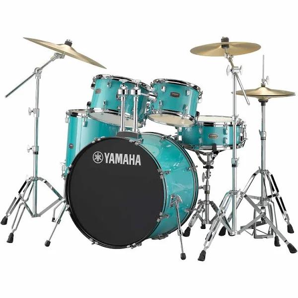 Yamaha Rydeen Euro Size Complete Drum Kit Package/Turquoise Glitter