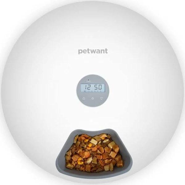 Petwant Automatic Pet Feeder 6-Meals White