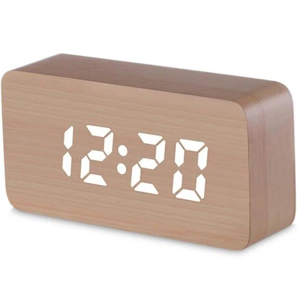 TODO Led Digital Clock 3 Alarm 115 Colour Display - Beige