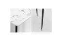 Oikiture 60cm Dining Table Kitchen Marble Tulip Round Metal Leg White