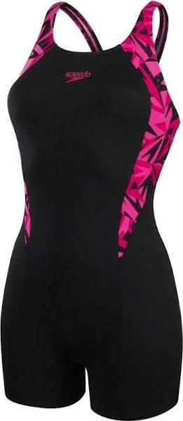 Speedo Womens/Ladies Hyperboom Splice Legsuit Black/Pink 8 UK