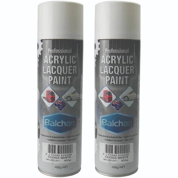 Balchan Professional Acrylic Lacquer Paint Gloss White 400g BACRYL011