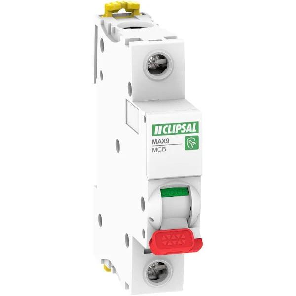 Clipsal MAX9 1 Pole Circuit Breaker 6kA 63a Red Toggle