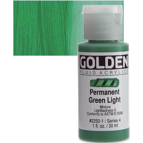 Golden Fluid Acrylic 30ml Permanent Green Light