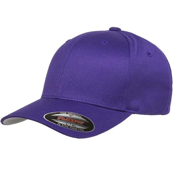 Flexfit Unisex Wooly Combed Cap Purple XXL