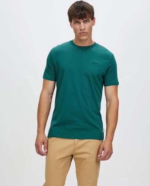 Ben Sherman Signature Chest Embroidery Tee Dark Emerald Large