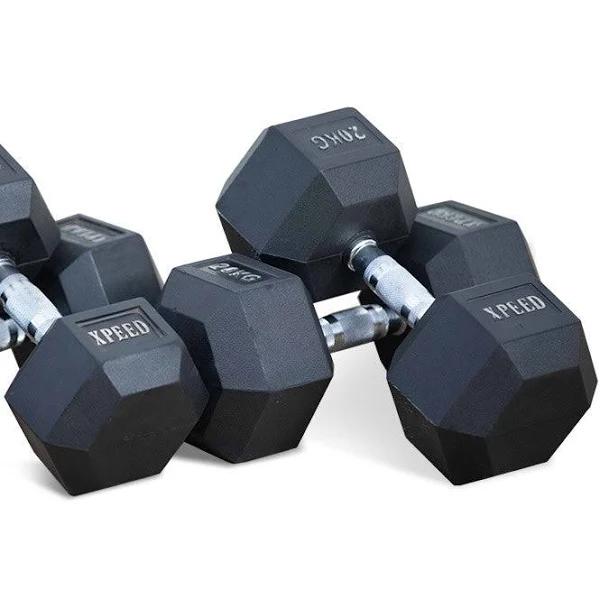 Xpeed Rubber Hex Dumbbell 7.5kg