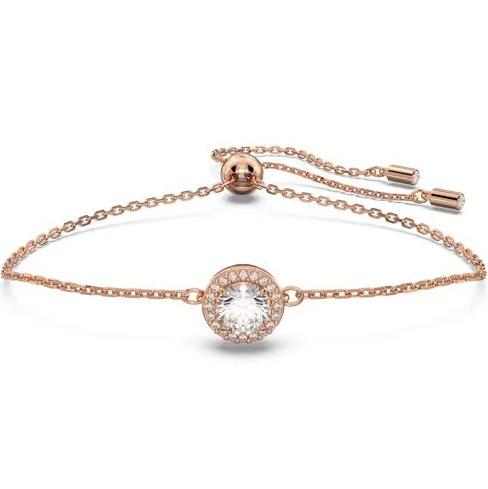 Swarovski Constella Bracelet, Round Cut, White, Rose Gold-Tone Plated