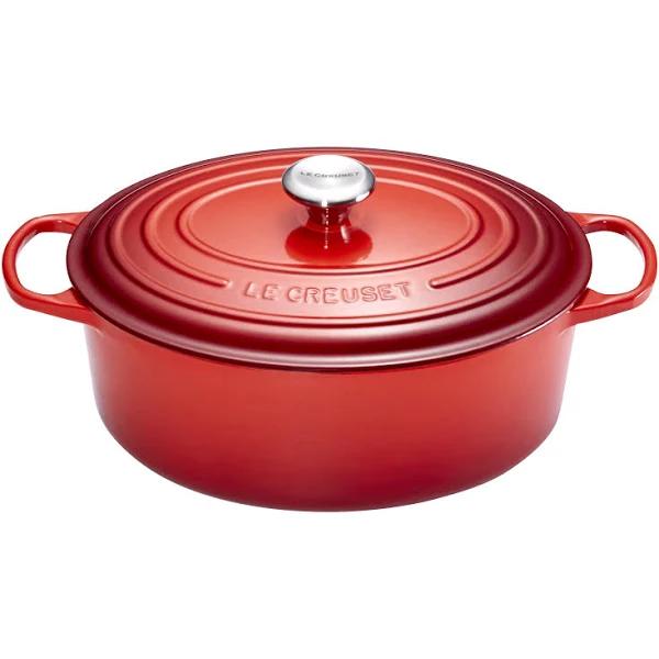 Le Creuset Signature Cast Iron Oval Casserole, 27 cm, Cerise