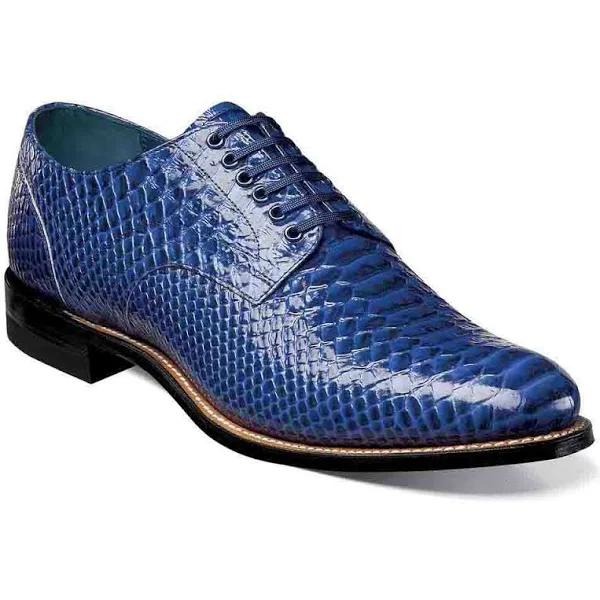 Stacy Adams Men's Madison Blue Anaconda Print Plain Toe Oxford