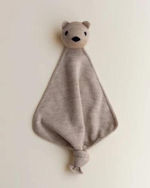 Hvid Teddy Tokki | Merino Wool Baby Soother | Stardust Store Sand