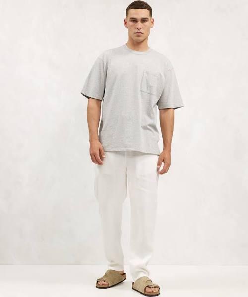 AERE - Men's White Pants - Linen Pull On Pants - Size 36 at The Iconic