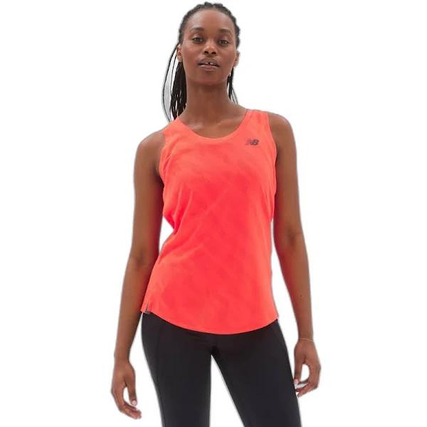 New Balance Women's Q Speed Jacquard Tank Electric Red - Size XL