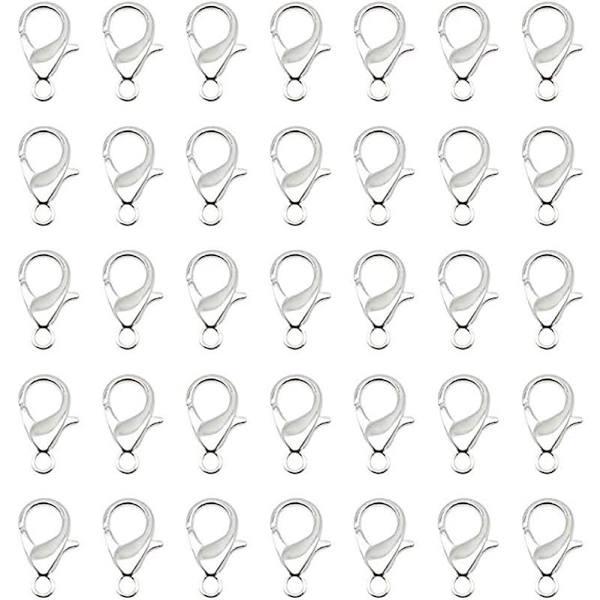 100pcs Silver Necklace Bracelet Keyring Swivel Parrot Lobster Clasp Hooks Clips Findings