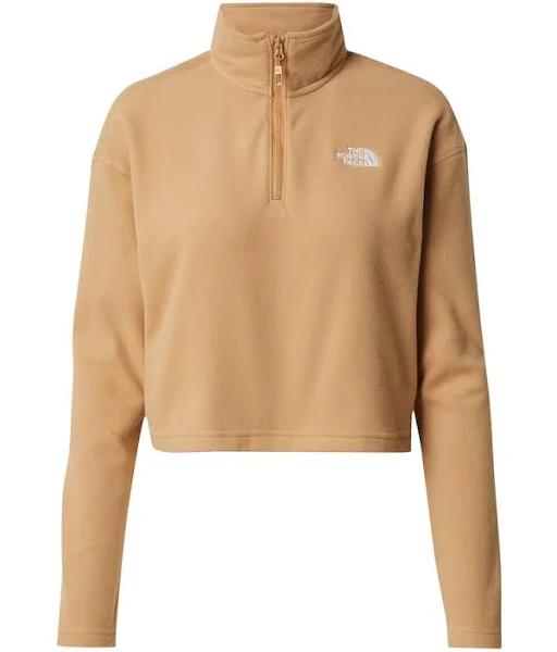 The North Face Glacier 100 Cropped 1/4 Zip Fleece in beige-Neutral