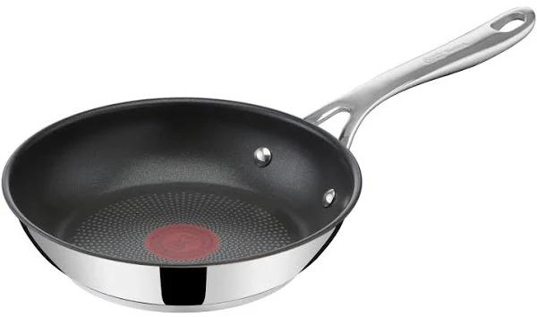 Tefal Jamie Oliver Cook's Direct Stainless Steel Frying Pan, 20 cm, Non-stick Coating, Heat Indicator, Riveted Safe-Grip Handle, Induction Hob