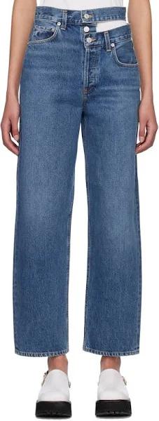 AGOLDE Blue Broken Waistband Jeans