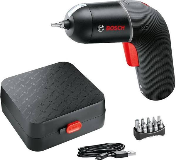 Bosch 3.6 V Cordless Electric Screwdriver Gun Variable Speed With 10 Screwdriver Bits & Case (IXO VI Black)