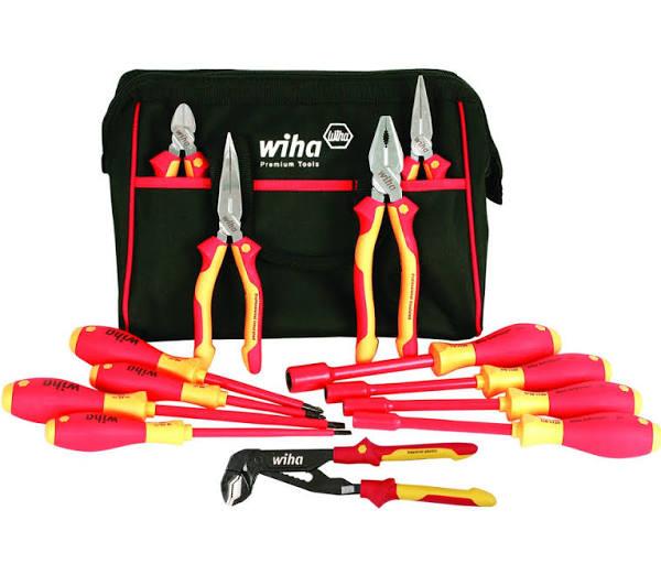 Wiha 32894 Pliers and Screwdriver Set, 1000 Volt, 12 Piece