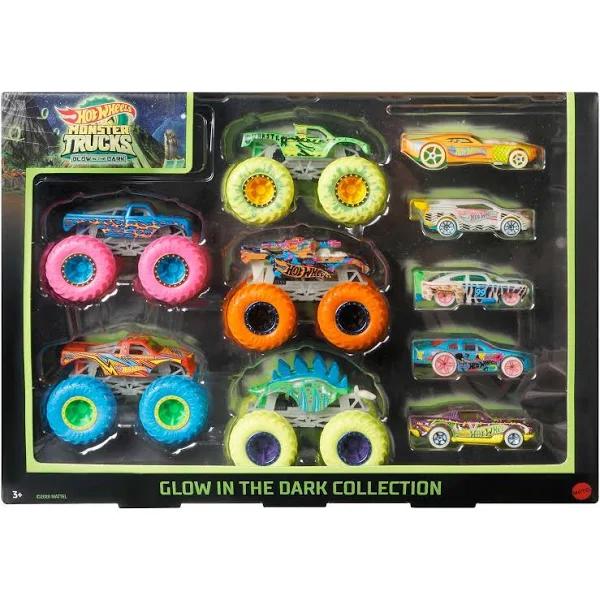 Hot Wheels Monster Trucks 10 Pack Glow in The Dark