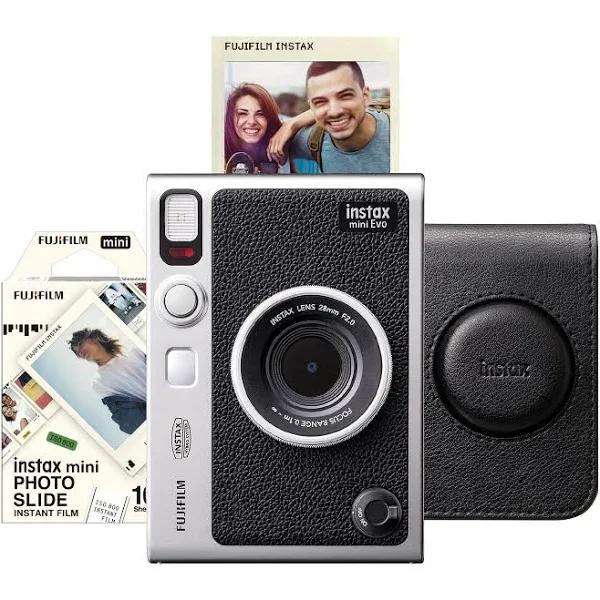 Fujifilm Instax Mini Evo Black Hybrid Digital/Instant Film Camera Limited Gift