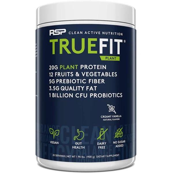 RSP Nutrition Truefit Plant Protein Shake Meal Replacement Creamy Vanilla 1.67 LB (760 g)