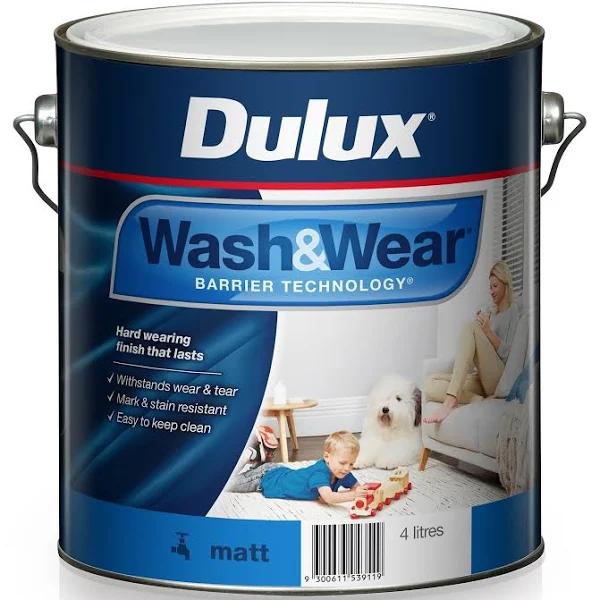 Dulux 4L Ultra Deep Matt Wash&Wear Interior Paint