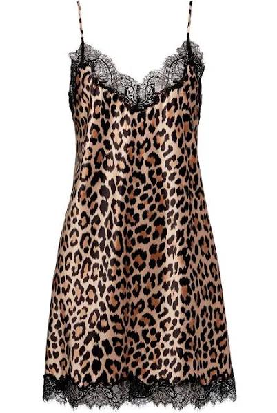 Sainted Sisters Scarlett Silk Chemise M / Animal Print