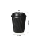 200 Pcs 8oz Disposable Takeaway Coffee Paper Cups Triple Wall Take Away W Lids