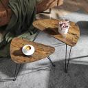 VASAGLE Set of 2 Nesting Table Rustic Brown and Black