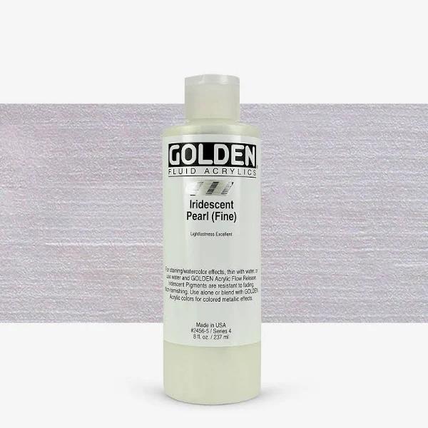 Golden : Fluid : Acrylic Paint : 237ml (8oz) : Iridescent Pearl (Fine)