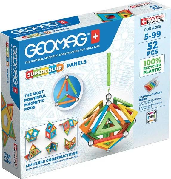 Geomag SUPERCOLOR Panels Recycled 52 Pcs