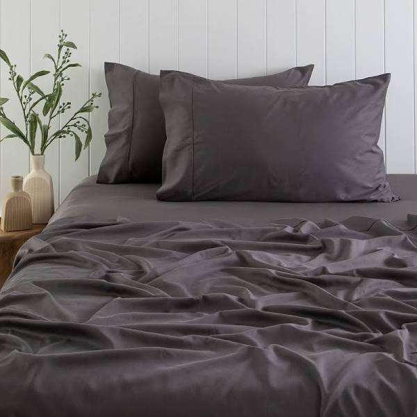 Habitat 400TC Bamboo Cotton Standard Pillowcase Pair Charcoal Standard Standard Pillowcase