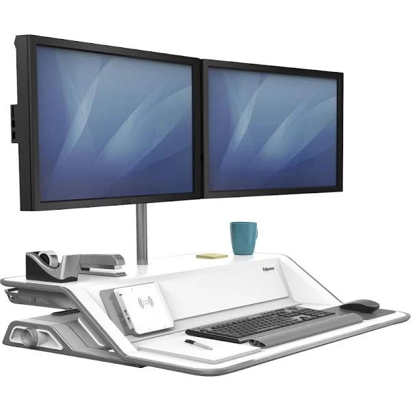 Fellowes Lotus DX Sit-Stand Workstation - White - Default Title