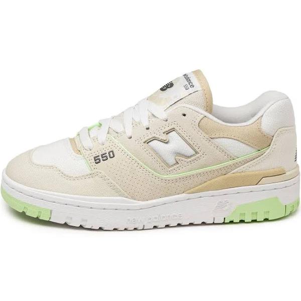 New Balance Women's 550 Turtledove/Sandstone/Green Aura - Size 11