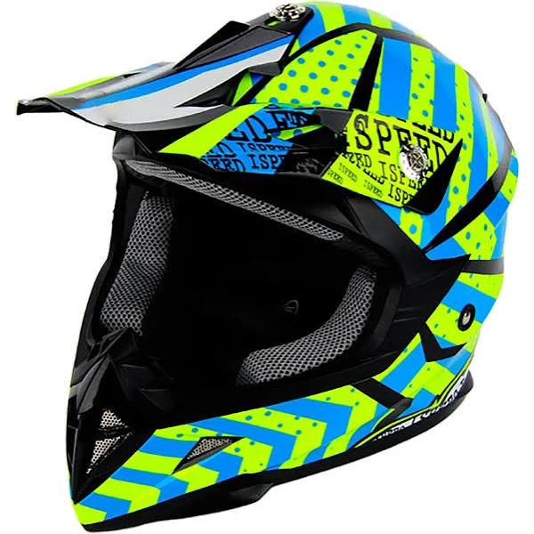 Green Off Road Motocross Adult Helmet ECE22.05 Australia Approved Standard - L - AfterPay & zipPay Available