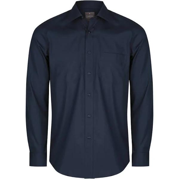 Gloweave Career Mens Premium Poplin Long Sleeve Shirt - 1272L Navy / 49